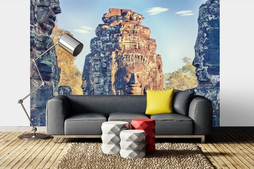 Vlies Fototapete - Bayon Tempel 375 x 250 cm